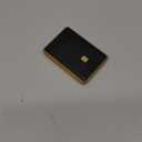 VENICE RFID Blocking Wallet, Minimalist Card Holder with Quick Access, Vegan Leather & Brushed Aluminum, Gift-Ready Packaging (Black & Gold)