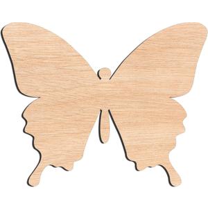 Unfinished Butterfly Wood Cutout Laser Cut Wooden Shape for DIY Crafts, Staining, Home Dcor, Wedding Decorations, Personalized Gifts, Rustic Nature-Themed Wall Art, 1/8 Inch Thickness (8'') 6 x 6 x 0.5 inches