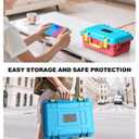 Travel Carrying Case for Nintendo Switch 2 & Accessories, All in One Protective Case, Hard Shell Cases with 12 Game Cards Slots, Waterproof Storage Organizer Box for Dock, Pro Controller-Orange&Blue