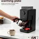 10 Cup Coffee Maker with Grinder Built in, Automatic Grind and Brew Coffee Machine with Glass carafe, Reusable Filter, Auto shut off, Warming plate, for Home Offices or Large Families, Black