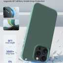 for iPhone 15 Pro Case Liquid Silicone Slim Shockproof Protective Cover 6.1 Inch Anti-Scratch Drop Protection,Forest Green