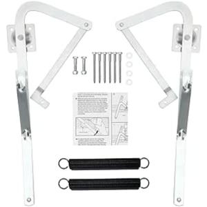 55-2 Attic Ladder Hinge Arms with Springs,Compatible with Werner Mk5, WU2210, W2208, W2210, Suitable for Werner Attic Ladders Manufactured After 2010, Heavy Duty Thick Galvanized Material