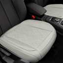 2 Pack Car Seat Cover for Front Car Seat Bottom,Premium PU Leather Seat Cushion Protector Upgraded Without Backrest with Storage Pocket,Full Wrapping Edge Works with Sedan SUV Pickup Minivan (Z GRAY)