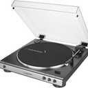 Audio-Technica AT-LP60X-GM Fully Automatic Belt-Drive Stereo Turntable, Gunmetal/Black, Hi-Fidelity, Plays 33-1/3 and 45 RPM Vinyl Records, Dust Cover, Anti-Resonance, Die-Cast Aluminum Platter
