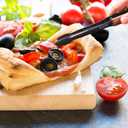 Exquisite Lightweight Cooking Tongs - 304 Stainless Steel & Walnut Wood, Comfortable Grip, Non-Slip Design, High Heat Resistant - Ideal for Light and small food, Kitchen Plating, Korean BBQ, 9-Inch