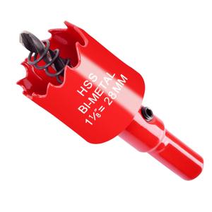 1-1/8 Inch / 28mm Hole Saw for Wood, Plastic Board, Ceiling,Drywall, and Metal Sheet - HSS Bi-Metal Hole Cutter with Pilot Drill Bit