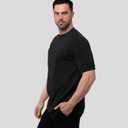 Fioboc Mens T-Shirts - Modal Short Sleeve Crew Neck Tee Plain Novelty T Shirt for Men (Black, L)