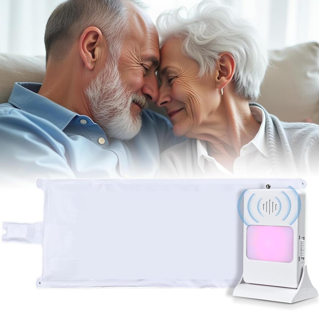 Bed Sensor Pad & Pager Bed Alarm for Elderly Dementia Patients  Fall Prevention Sensor with Pressure Motion Detection, Dementia Patients Caregiver Fall Prevention 13x32 Pad (Bed Sensor Pad)