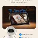 Simsky 7" UHD Touch Screen Baby Audio Monitor, Dual 4MP Cameras with Wall Mount, 6X Zoom & 32GB Local Storage, AI-Powered Cry Detection, Smart Tracking & Free Remote App Access