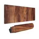 Brown Wood Grain Gaming Mouse Pad Extended XXL Mouse Mat with Stitched Edges Non-Slip Long Desk Pad 12x31.5in Large Desk Mat for Keyboard Home Office Gaming Work