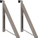 HOLDN STORAGE Over The Door Hanger - Single Foldable Rack Organizer for Hanging Clothes, Coats & Towels, Ideal for Dorm Rooms, Laundry, Bathrooms, Etc - Holds up to 20 LBs - Satin Nickel (2 Pack)