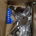 Mwellewm 17Pcs Serving Utensils, Silver Stainless Steel Serving Spoons, Slotted Spoon, Fork, Tongs, Cake Pie Server, Soup Spoon Metal Buffet Banquet Cutlery Set for Parties Entertaining Catering