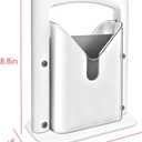 Bagel Slicer & Cutter for Large Bagels - Stainless Steel Universal Slicer with Safety Shield & Grip | Perfect for Homemade Bagel Making (White)