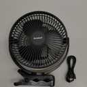 Portable Clip on Fan 10000mAh Battery Powered, USB Type C, Supports 720 Adjustment, 4 speed, 8inch Personal Fan for Table, Bedroom, Desk, Camping, Stroller, Golf Cart