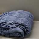 Bedsure Bed in a Bag Queen - 7 Pieces Plaid Seersucker Bedding Comforter Sets, Soft Lightweight Mineral Blue Boho Bed Set with Comforters Queen Size, Sheets, Pillowcases & Shams