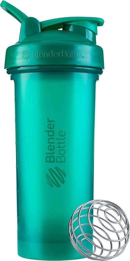 BlenderBottle Classic V2 Shaker Bottle Perfect for Protein Shakes and Pre Workout, 28-Ounce, Emerald Green