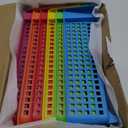 Bright Creations Teacher Supplies Letter Tray Organizer - 6-Pack Rainbow, 9 x 13 x 3 in - Stackable Paper Trays for Classroom & Teacher Desk Organizer