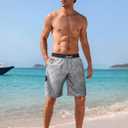 BOJIN Mens Swim Trunks 9" Quick Dry Stretch Swim Shorts Mesh Lining Bathing Suits Swimwear Beach Shorts with Pockets 4XL (EXP 12/31/56)