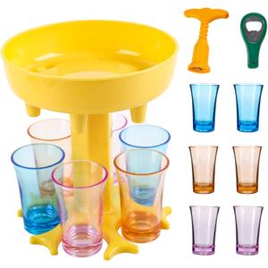 6 Shot Glass Dispenser Holder (Yellow)