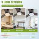 Ceiling Fans with Lights, 42" Modern Low Profile Ceiling Fan with Light and Remote Control, 3CCT, 6 Speeds Reversible DC Motor, Noiseless, Black LED Ceiling Fan for Bedroom, Living, Indoor/Outdoor Use