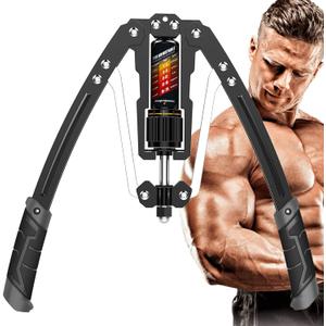 EAST MOUNT Twister Arm Exerciser - Adjustable 22-440lbs Hydraulic Power, Home Chest Expander, Shoulder Muscle Training Fitness Equipment, Arm Enhanced Exercise Strengthener (Black)