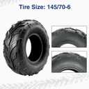 MaxAuto 145 70-6 Tires ATV, 145/70-6 Tubeless Go Kart Mini Bike Tires, 4PR, Pack of 2