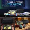 TiMOVO Carrying Case for Nintendo Switch 2 (2025), Large Capacity Protective Hard Shell Portable Travel Case Pouch for Switch 2, with 10 Game Card Slots and Pockets for Console & Accessories, Black
