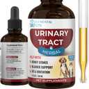 EDUZEBRA Urinary Tract Health Treatment for Dogs & Cats – Natural Herbal UTI Support Drops with Cranberry Extract – Promotes Bladder, Kidney & Digestive Wellness – Support Renal Function 2 Pack