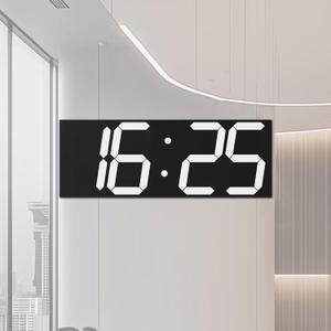 Digital Clock with Large Display 18.7 Inch, GPS Auto-Sync Time, Wall-Mounted with Remote Control, Ideal for Classroom Use