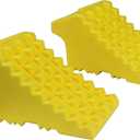 MAXXHAUL 50503 High Visibility Heavy Duty Poly Foam Wheel Chock 8" x 4" x 4" - Pair (YELLOW)