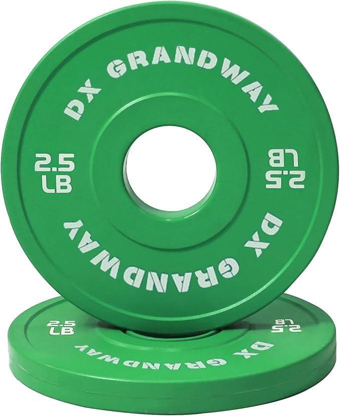 Fitness Change Weight Plates Pairs Support Plates Olympic Plates for Weight Lifting Bumper Weight Plates Steel Rubber Strength Training Weight Plates, 2.5LB X2