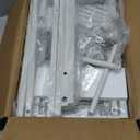 Furologee 30'' Entryway Table, White Console Table with Storage, Narrow Sofa Table with 2 Drawers and 2 Shelves for Hallway, Living Room, Bedroom, Foyer, Couch, Tv