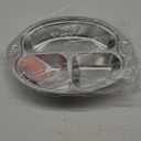 Stainless Steel Baby Suction Plates: Divided Plates for Babies & Toddlers, BPA-Free, Dishwasher Safe, Orange