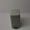 rejomiik Small Bathroom Trash Can with Lid Slim Soft Close Garbage Can Step Wastebasket Container Trash Bin for Office Bedroom Kitchen Living Room (1.9 Gallon Light Green)