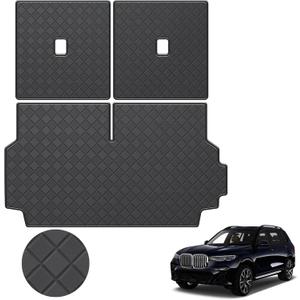 for 2019-2024 2025 2026 BMW X7 Trunk Mat & Backrest Mat - Custom Fit PU Leather Cargo Liner and Rear Backrest Protector- All Weather Cargo Mats for BMW X7 2019-2025 2026 5 Pack
