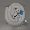 Cable Management Sleeves 1.5in - 2 Pack 4.1ft Split Braided Cable Sleeve White, Wire Organizers for Cords, Hard PE Cord Protectors from Pets, Flexible Cord Wrap Wire Sleeve for Computer Cord Organizer