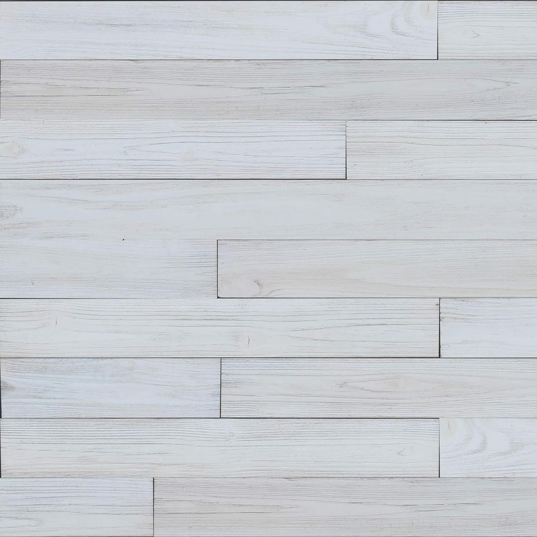 Peel & Stick Wood Planks for Walls - Real Wood Wall Panels, DIY Easy Application, Rustic Reclaimed Paneling - White Wash, 10.5 sq. ft
