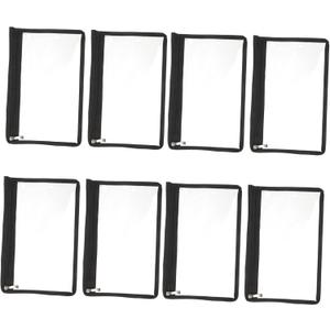 jojofuny 8Pcs Clear Zipper Pouches Transparent Organizer Bags Storage for Documents Office Supplies Travel and Makeup for Staff and Lipstick
