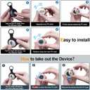 7 x 4Pack,for Apple Airtag Holder Case with Keychains,IPX8 Waterproof,Shockproof GPS Air Tag Tracker Cover [Anti-Scratch] [PC+Silicone] for Item Finders Case for Pets,Kid,Women-Black+Blue+Green+Red