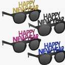Happy New Year Glasses Pack of 4 – Glitter Party Sunglasses for Adults & Kids 2026 Celebration Supplies