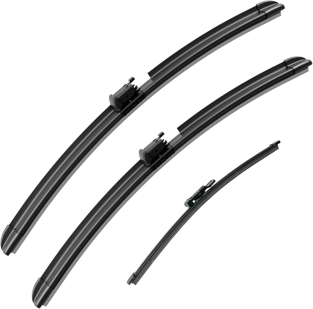 EMITHSUN 26"+21"+11" Sprayer Wiper Blades Automotive Front Rear Windshield Wipers Replacement for Lincoln Aviator 2020-2023,Not Heated Easy DIY Install (Set of 3)