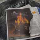 Outland Living Firebowl Deluxe 893 Propane Fire Pit Bundle  19 Smokeless Outdoor Gas Fire Pit, 58,000 BTU, Lava Rocks, Cover & Carry Kit, 34" Flame-Resistant Fire Mat, CSA-Approved