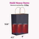 RACETOP 100 Pack 8x4.5x10.8 Inch Medium Navy Blue Paper Gift Bags with Handles Bulk, Kraft Bags, Shopping Bags for Boutique, Wedding Party Favor, Merchandise, Retail, Small Business, Bulk