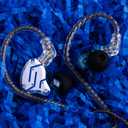 Linsoul KZ ZS10 Pro, 4BA+1DD 5 Driver in Ear Monitor, HiFi Wired Earbuds, Gaming Earbuds, Hybrid IEM Earphones with Stainless Steel Faceplate, Detachable Cable for Musician(with Mic, Glare Blue)