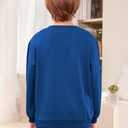 Boys Fall Casual Geometric Texture Sweatshirts Sports Crew Neck Pullover 5-14 Years (M)