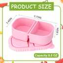 LemonRoad 8 Pack Reusable Snack Containers with Lids 8.5 oz Double Compartment Food Storage Box for Snack, Fruits, Picnic, Meal Prep, Travel, Office, Learning Places (Blue Pink Green White)