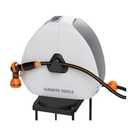 Giraffe Tools Ground Mounted Retractable Hose Reel 5/8 Inch x 92FT, Heavy Duty Automatic Rewind Garden Hose Reel, with Flexible Swivel Base for Lawn, Concrete Floor