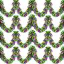 WDfunny 4PCS Mardi Gras Tinsel Garland 26.2Feet Metallic Festooning Garland Shiny Hanging Decorations for Mardi Gras Decorations