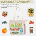 3 x Lunch Box for Women, Lunch Bag for Women Simple Reusable Insulated Lunch Tote Bag Cute Cooler Food Storage Bags for Work, Office or Picnic (White)