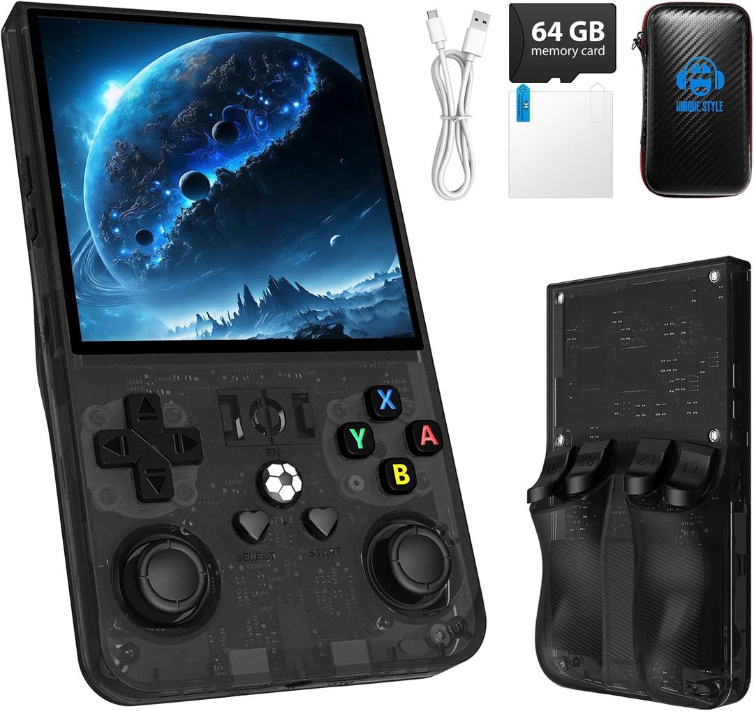 Retro Gaming Console with 4000mAh Battery 4.0IPS Screen, Black